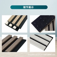 Acoustic Panel Grid Wall Panel Wood Strip Grid Polyester Fiber Acoustic Panel Background Wall Factor