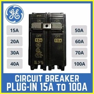 ¤ ∼ ✗ GE CIRCUIT BREAKER - PLUG IN 2 POLE (15AMP to 100AMP ) ORIGINAL