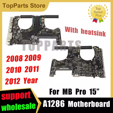 Original Tested Base Plate for MacBook Pro, Logic Board A1286 15-inch, Core Duo 2, i5, i7, 2008, 200