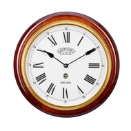 SEIKO Alder Wood Wall Clock (31.4cm) with Roman Numerals - QXA143