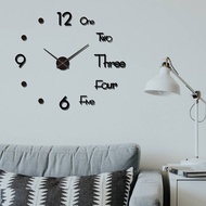 (COD) 3D Luminous Wall Clo Frameless Acrylic DIY Digital Clo Wall Stiers Mute Clo For Living Room Be
