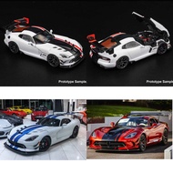 [Ready Stock Car Model] Ready Stock DCM 1: 64 Dodge Viper ACR Viper Open Cover Alloy Car Model