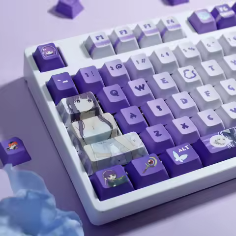 122 Keys Cute Frieren Keycaps Anime Key Cap PBT Cherry Profile Side Print Keycap Mechanical Keyboard