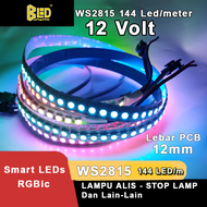 [ ECER ] WS2815 Lampu Led Strip ws 2815 rgbic 144 led 12mm  Alis Stop Lamp Motor Mobil