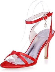 High Heels Sandals, Women's Sandals, High Heels Ladies Wedding Shoes, Round Toe Buckle High Heel Pum