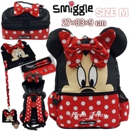 Smiggle Minnie Mouse Red Disney Hodie School Bag For Kindergarten Children/Minnie Smiggle Hodie Bag For Girls/Smiggle Disney Junior Girl