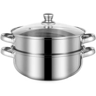 Steamer for Cooking, 3.0 Quarts Stainless Steel Steamer Pot, 2-Tier Food Steam Pots with Lid for Coo