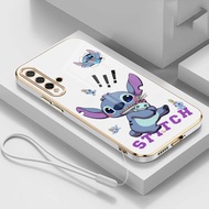 HUAWEI Nova 5T 7 SE 7i nova7 SE 4e 3e 3i Feared Stitch Soft Phone Case Monster Cartoon Square Edges Plating Cover