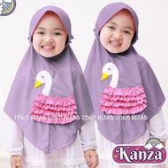 Kerudung Anak Kanza Murah / Jilbab Anak Angsa Lucu / Hijab Instan Anak TK PAUD / Bergo Anak Jersey P