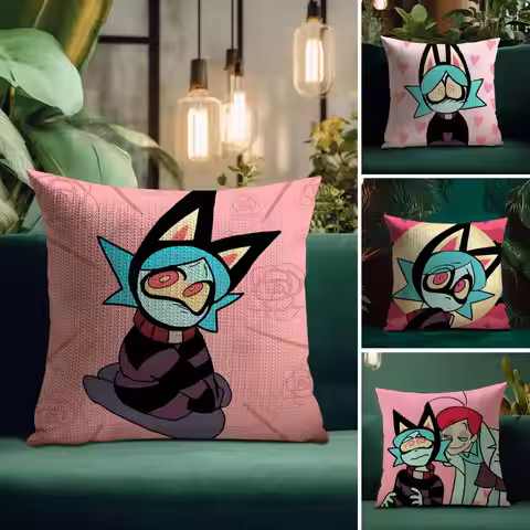 Psychocuties Mimi Pillow Case Natural Linen Organic Fabric Double-Sided Printing Breathable Perfect