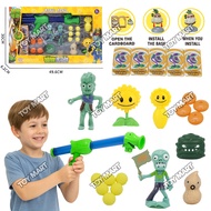 Plants Vs Zombies Action Battle Blasters Playset w/ Ball Shooter Gun and Action Figures
