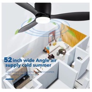 Industrial Ceiling Fan With Light with Remote Control Nordic Ceiling Fan 52inch Big Size 36W 6 Speed