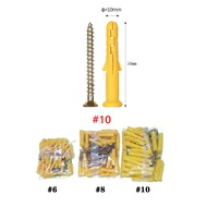 Tox With Screw,6mm,8mm,10mm,Tox Wall Plug With Stopper,Expand Nails WIth Screw