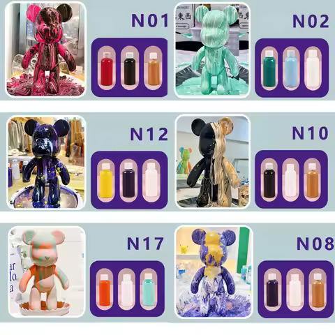 23cm Fluid Bear White Embryo Violent Bear Craft DIY Material Kits Colouring Dolls Boys and Girls Toy