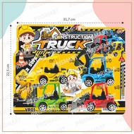 [PM] CONSTRUCTION TRUCK TOY CONTENTS 4 CONSTRUCTION TRUCK TOY DOZER TRUCK EXCAVATOR TRUCK FORKLIFT T