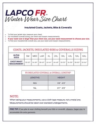 Lapco FR JUFR7NY-6XL RG Flame Resistant Utility Jacket, 100% Cotton Twill Outer/Lining, HRC 2, NFPA