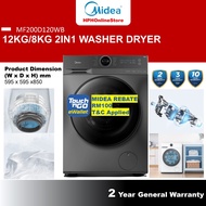 Midea 2 in 1 Washer Dryer MF100D85B MF200D85B (8.5kg/6kg) MF200D100WB (10kg/7kg)