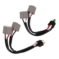 2Pcs 9003 H4 Headlights Wiring Harness Socket Adapter Male to Female 2 Way Splitter Wires for Truck 