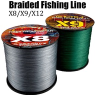 X12 X9 X8 Braided Fishing Line Super Smooth Multifilament PE Jigging Lines Abrasion Resistance Saltw