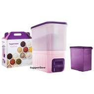 ❤BEST PRICE❤ Tupperware Purple Royale Rice Smart 10kg / Bekas Beras / Rice Dispenser