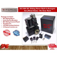 G-FORCE DC1000 DC Sliding Motor Built-in Autogate Set (Metal Gear) - No Gear Rack