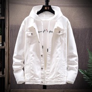 Denim Jackets 3 white jackets for men, spring and autumn, Korean version of denim trendy men's jackets, upper garment jiahuiqi