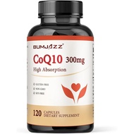 Coenzyme Q10 300mg - 120 Kapsul - Kadar Penyerapan Tinggi - Bukan GMO - Bebas Gluten - Coenzyme Q10 