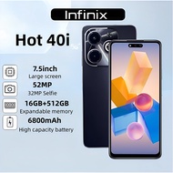 Original smartphone Hot 40i 7.5inch HD screen 16GB+512GB memory 6800mAh battery 5G Android phone Blu