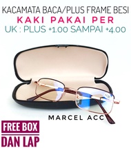 KACAMATA BACA FRAME BESI/KACAMATA PLUS MODEL KOTAK KAKI FRAME PAKAI PER PRIA DAN WANITA