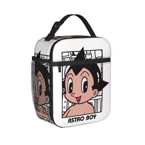 Astro Boy Manga Anime Insulated Lunch Bag High Capacity Mighty Atom Astroboy Reusable Cooler Bag Tot