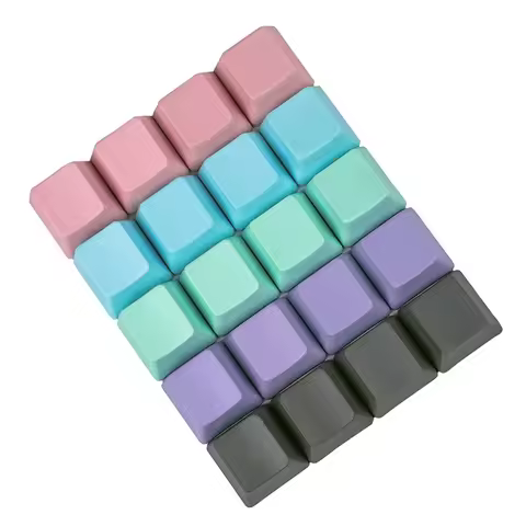 Mechanical Keyboard Blank 1U 1X PBT Keycap OEM Profile R1 R2 R3 R4 Height Rainbow Pure Color Custom 