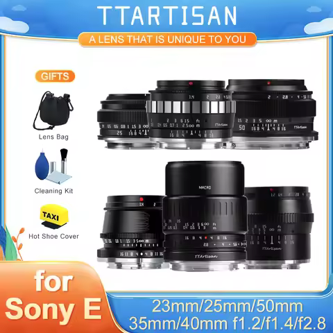 TTArtisan 25mm 50mm F2 23mm F1.4 35mm F1.4 40mm F2.8 50mm F1.2 APS-C Manual Focus Humanities Lens fo