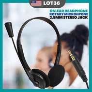 ON EAR HEADPHONE WITH MIC Fon Kepala for Skype Call Meeting Zoom Discord Gaming Class Customer Servi