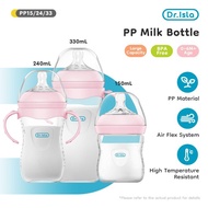Dr.Isla PP15/24 Botol Susu Bayi Asli Botol Susu 150ML 5oz | Botol Bayi Leher Lebar | Botol Susu Bayi