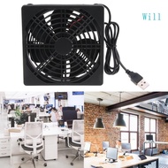 Will 12cm Cooling Fan 5V USB Power Supply Quiet Silent Fan for Router TV Set-Top Box Radiator Cooler