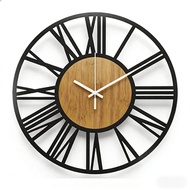 Dinding Nelson Sun Design Jam Besi Decor Wood Clock 40cm Wall Jam Hiasan