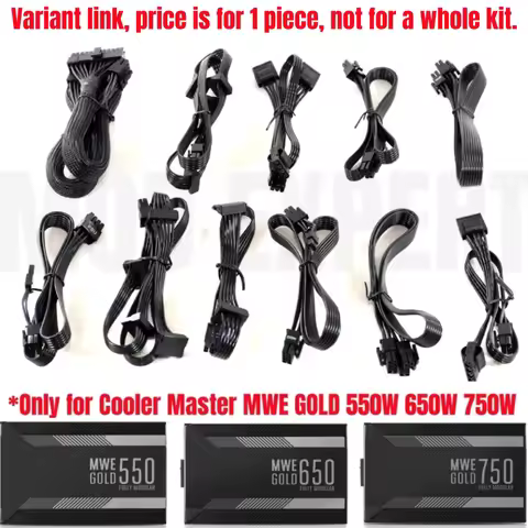 PCI-E 8Pin 6+2/CPU 4+4Pin/IDE 4Pin/SATA/ATX 24Pin, Power Cable for Cooler Master MWE GOLD 550W, 650W