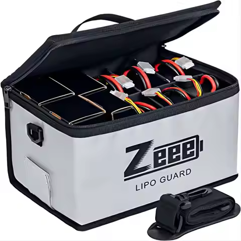 Zeee Lipo Safety Bag 10 Cells Adjustable Battery Fireproof Bag Large Capacity Pouch for Storage Guar