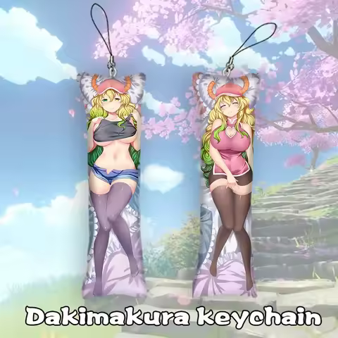 FashionMiss Kobayashi's Dragon Maid Dakimakura Keychain Toru Quetzalcohutl Mini Key Chain Ornament C