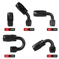 Ptr AN6 AN8 AN10 Oil Fuel Swivel Hose Anoized Aluminum Straight Elbow 0 45 90 120 Degree Hose End Oi