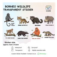 Borneo Wildlife Silver Leaf Monkey Borneo Leopard Cat Borneo Civet Pig Tailed Macaque Transparent Wa