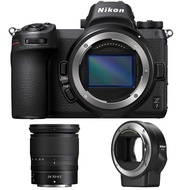 Nikon Z7 45.7MP FX-Format 4K Mirrorless Camera with NIKKOR Z 24-70mm f/4 + FTZ Mount Adapter (Renewe