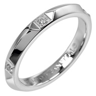 Tiffany & Co.) True 系列戒指，7.5 號，鉑金鑲鑽，約 ​​4.4 克，女士款。二手。