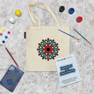 Diwali Rangoli Tote Bag Painting Pack, Deepavali Gift Set, DIY Art Kit