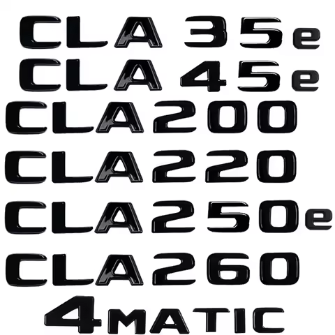 Car Trunk Letters Logo Emblem Badge Decals Sticker For Mercedes Benz CLA Class CLA35e CLA45 CLA260 C