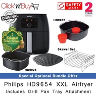 Philips HD9654 XXL Air Fryer. **Grill Pan Tray Attachment Included**. Original Philips SG. 2 Years W