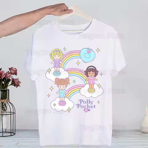 Polly Pocket T Shirt Men New Casual Short Sleeve Tshirt Homme Manga Unisex T-shirt Tees