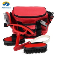 Perfeclan 9-Piece Grooming Kit for Horses, Brushes And Bathing Tools, Supplies for Equestrians