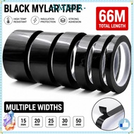 AMBER Coding Tape, Black 66 Meters Marking Tape, 3/5/8/10mm Width Mylar Tape