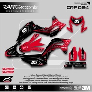 DECAL CRF 150 CUSTOM /DECAL CRF 150 BIRU MERAH PUTIH 024/DECAL CRF